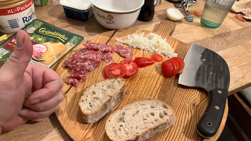 Customer photo review of Handgeschmiedetes Kochmesser - Ergonomic