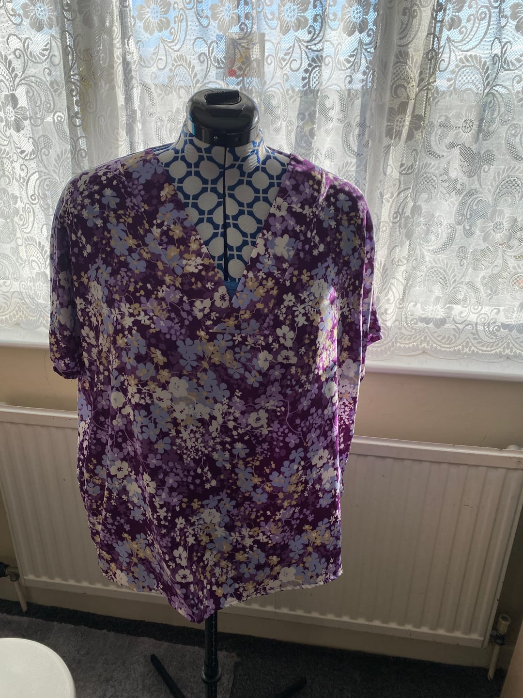 Customer photo review of Blossoming Flowers Polyester Crepe Fabric