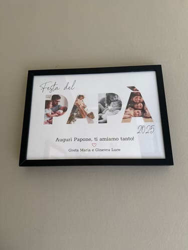 Customer photo review of Buona festa del papà - Poster personalizzato