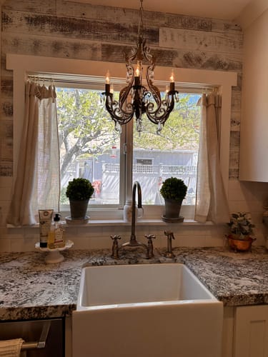 Customer photo review of Oil Rubbed Bronze Kitchen Bridge Faucet Vectorian Style