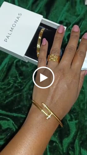 Customer video review of Nail Bangle Bracelet