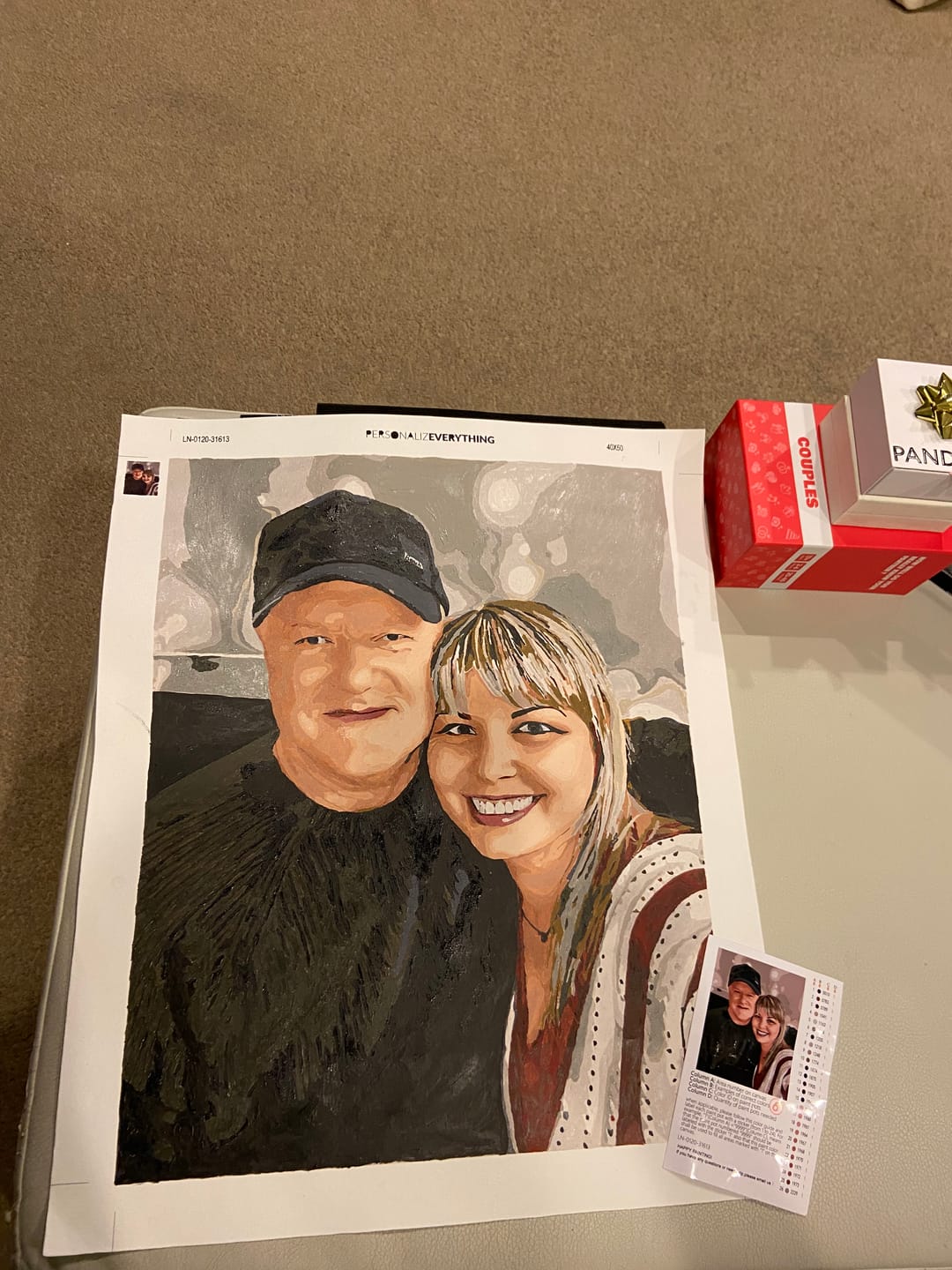 Customer photo review of Custom Paint by Number Kit