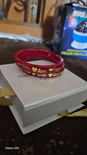 Customer photo review of Anmol Bandhan Gold Bangles –  Love & Togetherness crafted in Gold