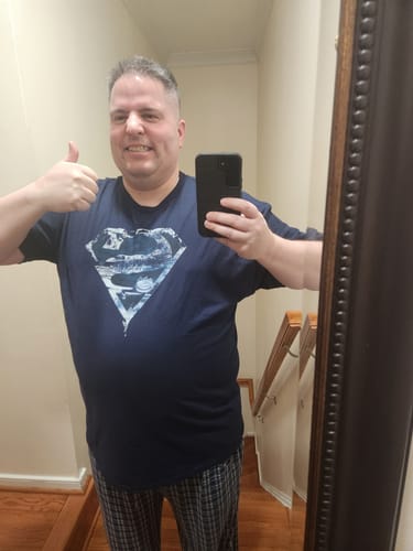 Customer photo review of Water Logo Superman DC Comics T-Shirt