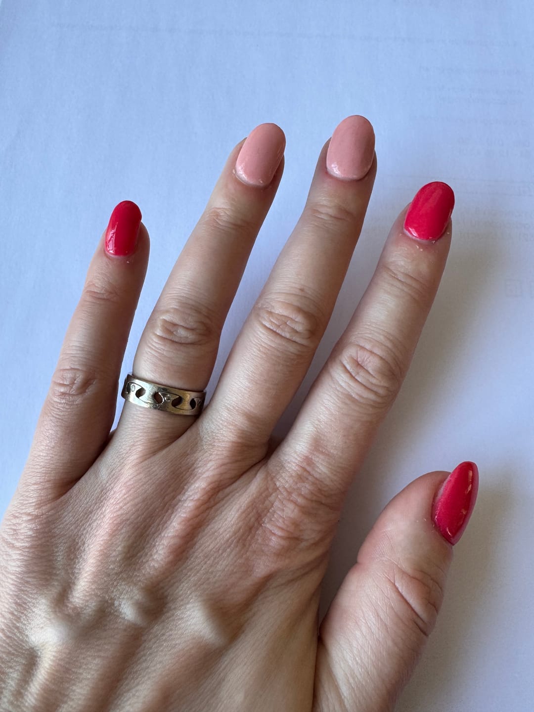 Customer photo review of Cerise Dipping Powder