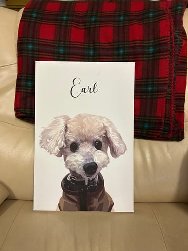 Customer photo review of Petcanvaオーダーメイド ペット似顔絵