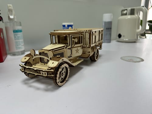 Customer photo review of Vintage Wooden Truck 3D Puzzle Model Kit