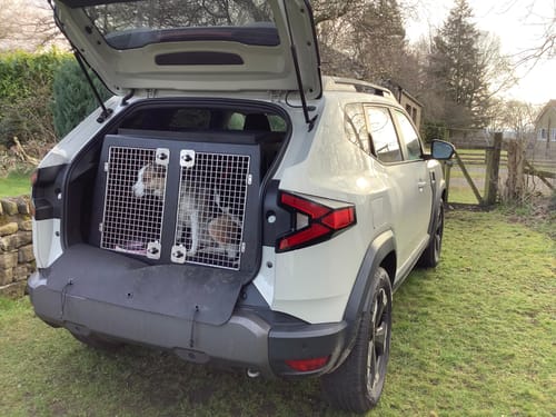 Customer photo review of Dacia Duster | 2009-Present | Dog Travel Crate | DT 19