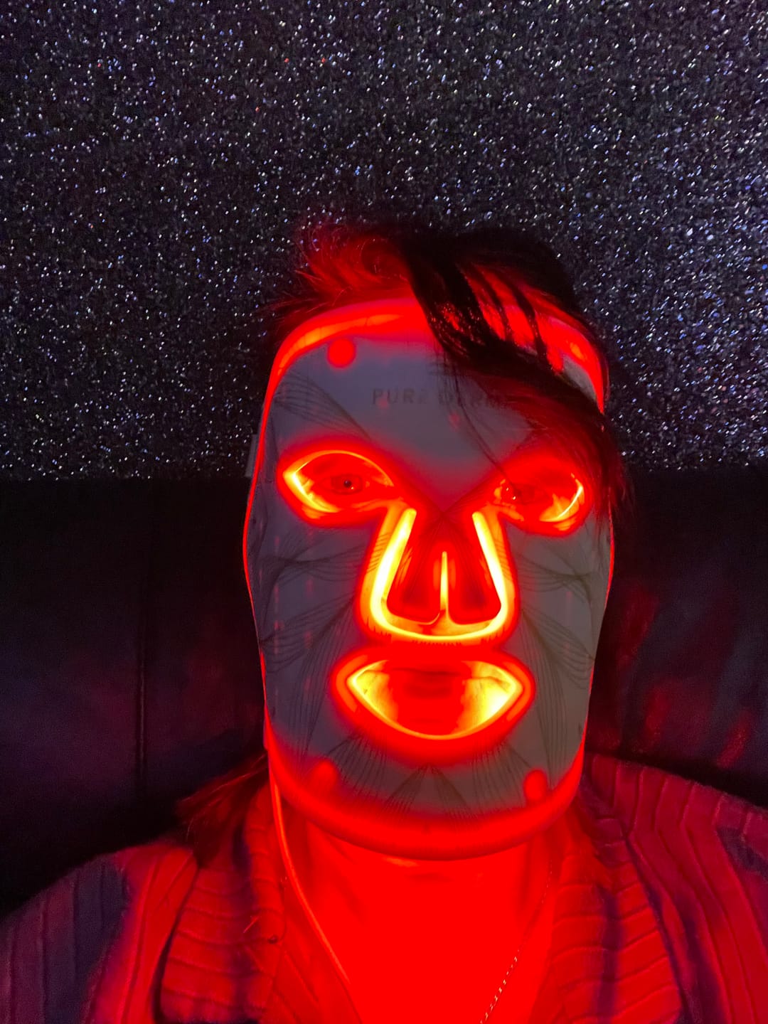 Customer photo review of LED Light Therapy Face Mask