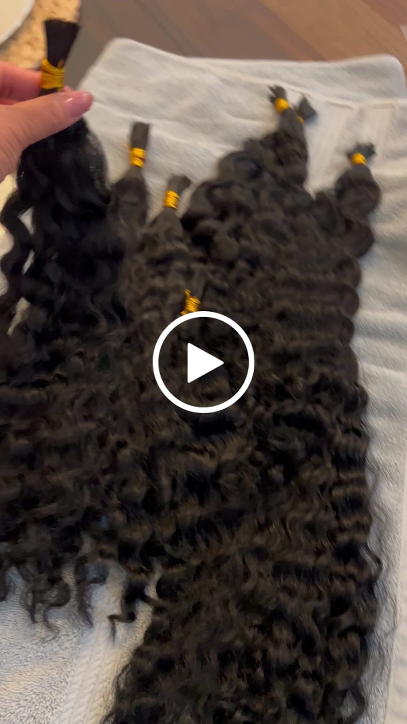 Customer video review of Pre-Divided Double Drawn Burmese Water Wave Human Hair Bulk