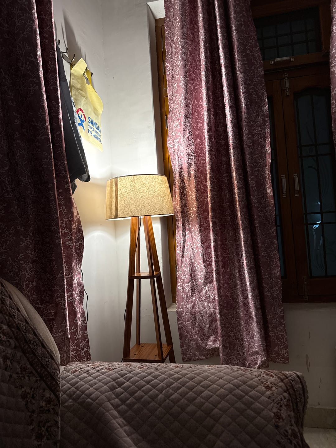 Customer photo review of Decorative  Wooden Floor Lamp for Home Decoration Living Room Corner