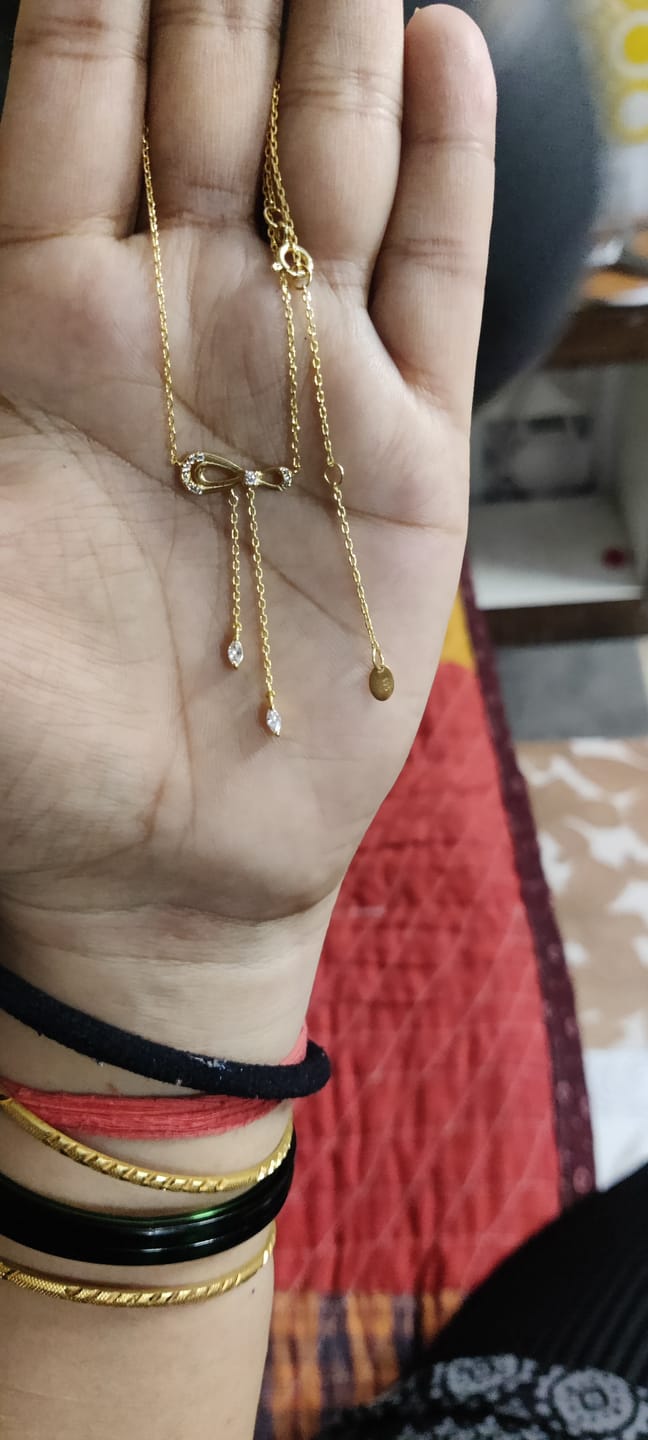 Customer photo review of Bhavani Diamond Mangalsutra | BIS Hallmarked | 18k Gold Vermeil