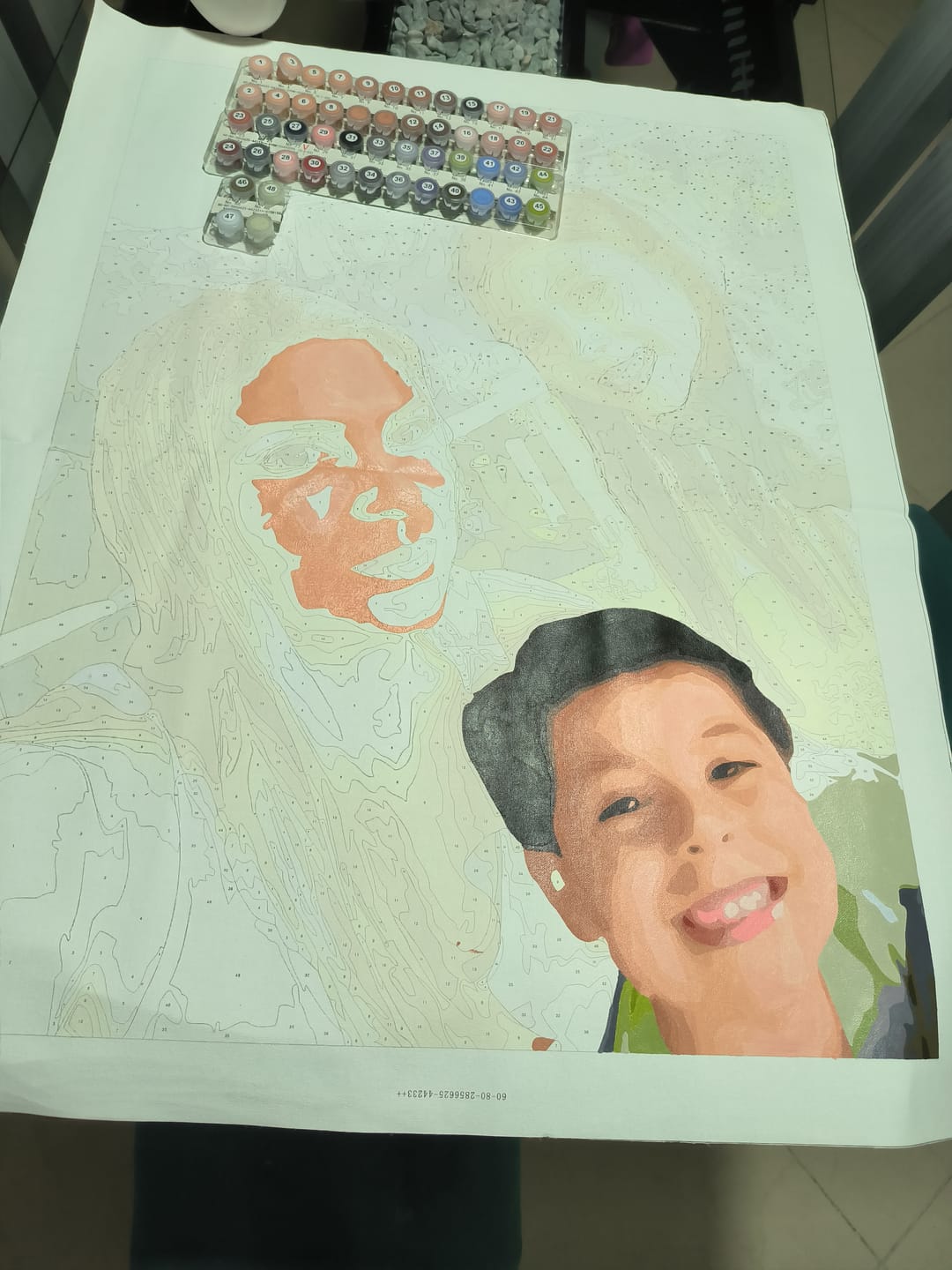 Customer photo review of Painted Memory - Custom Painting By Numbers Kit