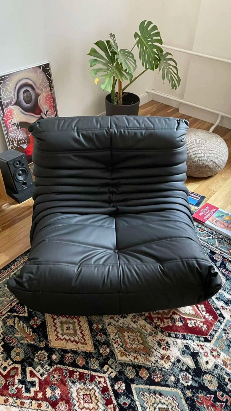 Customer photo review of Togo Chair Dupe - Leather Replica by Michel Ducaroy