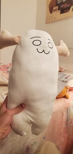 Customer photo review of Anime Plush Doll Throw Pillow