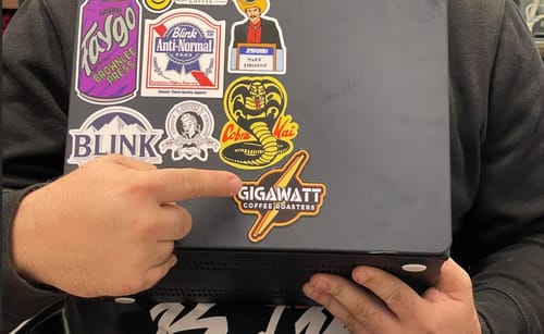 Customer photo review of Cut to Shape Stickers