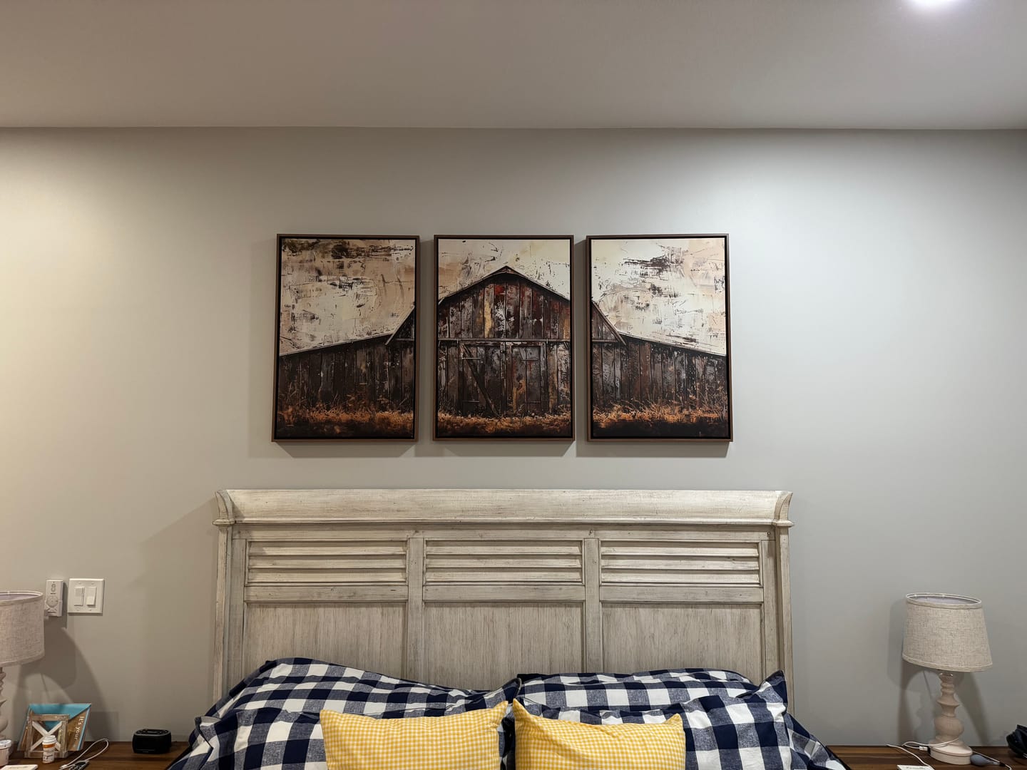 Customer photo review of Rustic Barn Wall Art | Farmhouse Wall Decor Canvas Print | Ready to Hang Barn Decor for Cabin or Country Homes