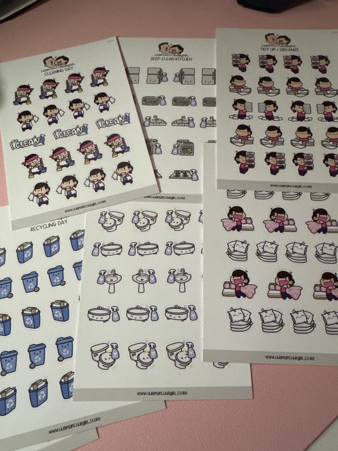 Customer photo review of Chores Planner Sticker Set