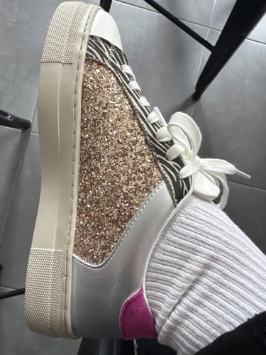 Customer photo review of Basket femme rose à lacets - Sandrine