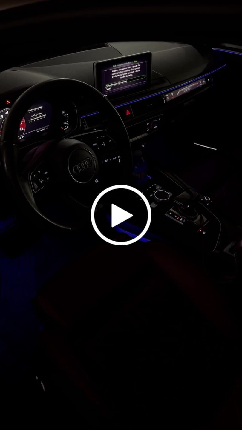 Customer video review of B9/B9.5 Dashboard Ambient Lighting