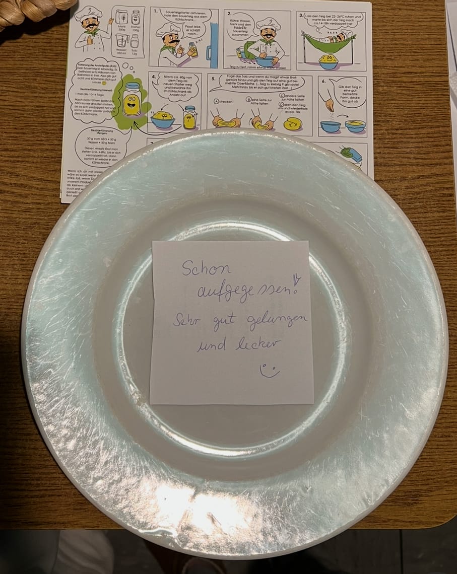Customer photo review of BIO Backfreude Sauerteig-Kit: Anstellgut & Knusperrezepte (150g)