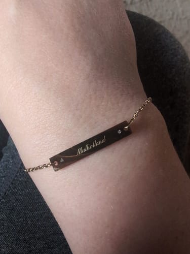 Customer photo review of Engravable Bracelet With Stones
