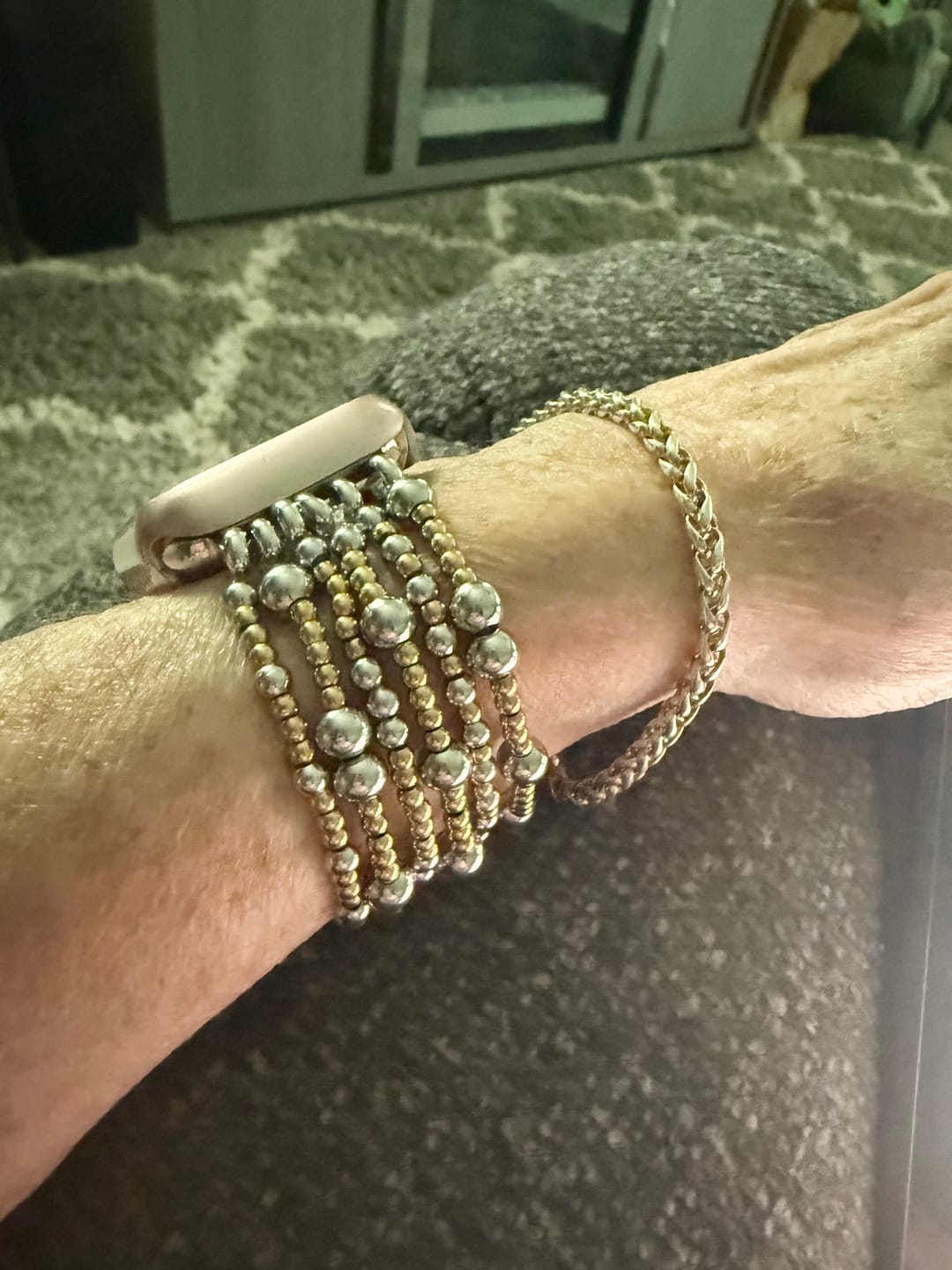 Customer photo review of Eternal Glow Stretch Apple Watch Strap