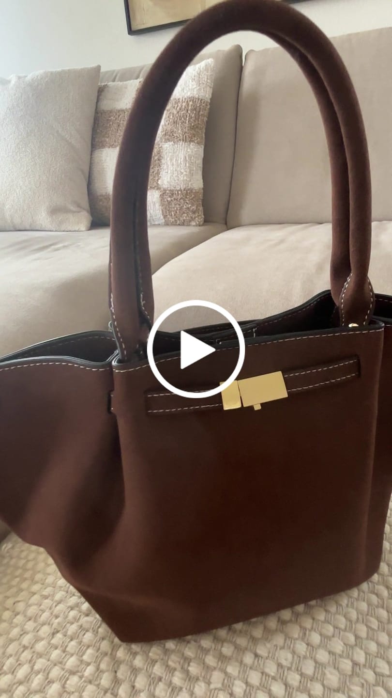 Customer video review of Melanie Suede Bag