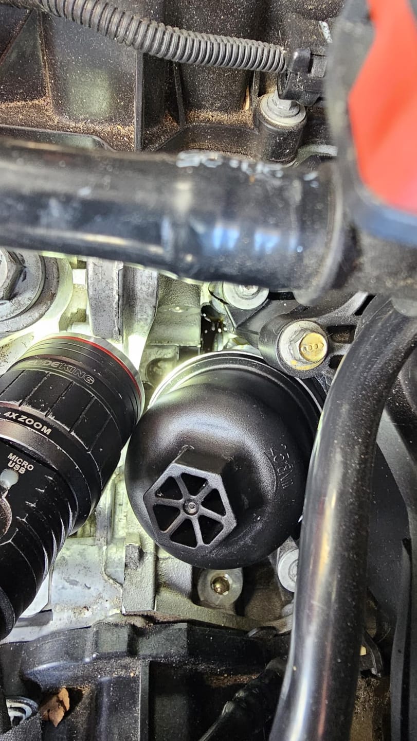 Customer photo review of Engine Oil Cooler with Oil Filter Housing Adapter Assembly for 2011-2016 Chrysler, Dodge, Jeep