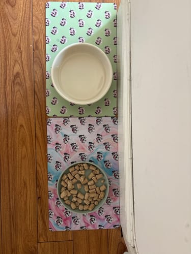 Customer photo review of Custom Pet Art Desk Mats