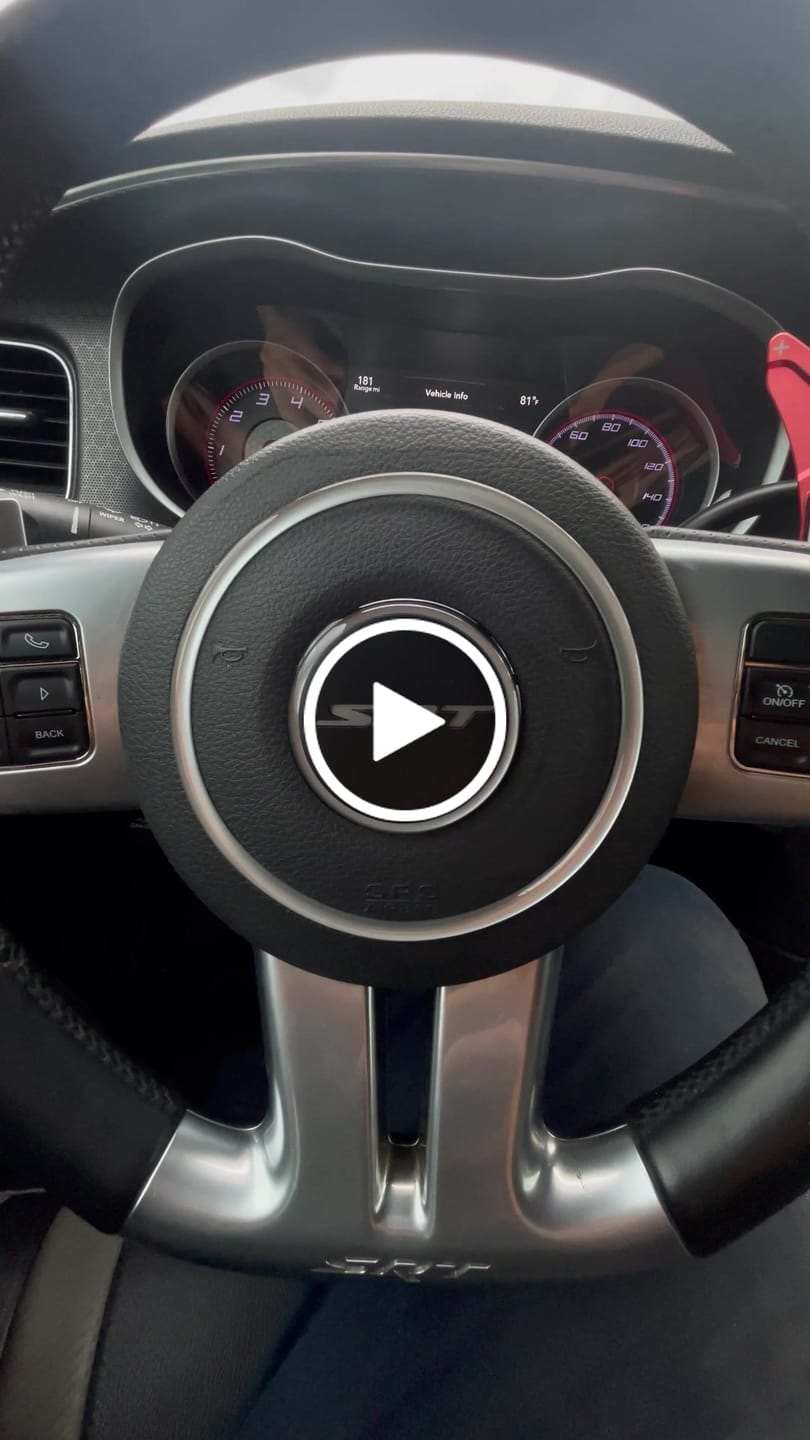 Customer video review of Round "SRT" Steering Wheel Center Badge