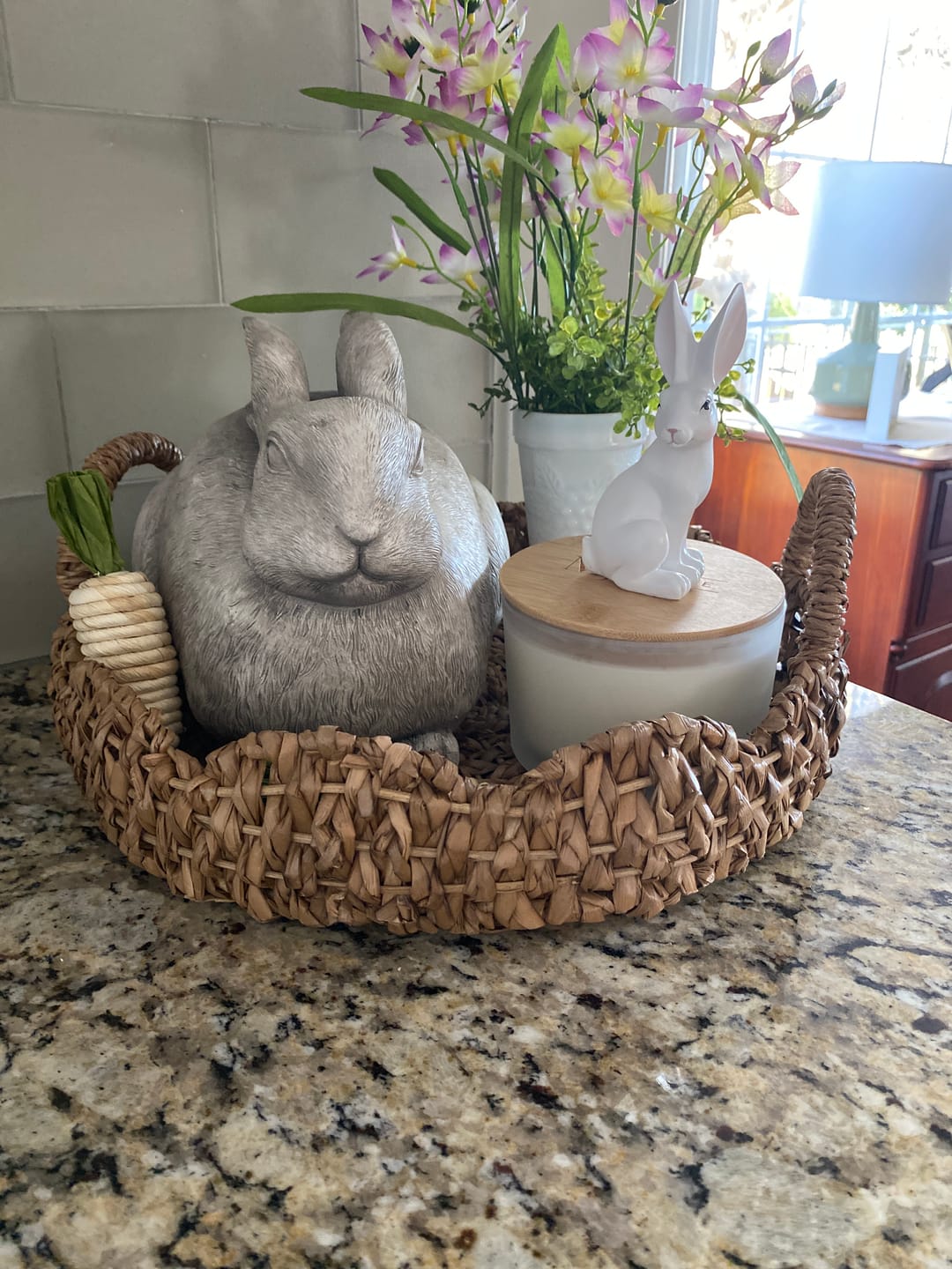 Customer photo review of Braided Seagrass Tray
