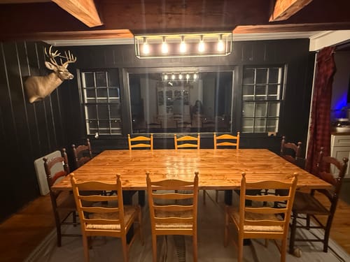 Customer photo review of 5-Light Rectangular Cage Flush Mount Ceiling Light