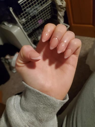 Customer photo review of XCOATTIPS® French - Peach Short Almond Pastel Tips