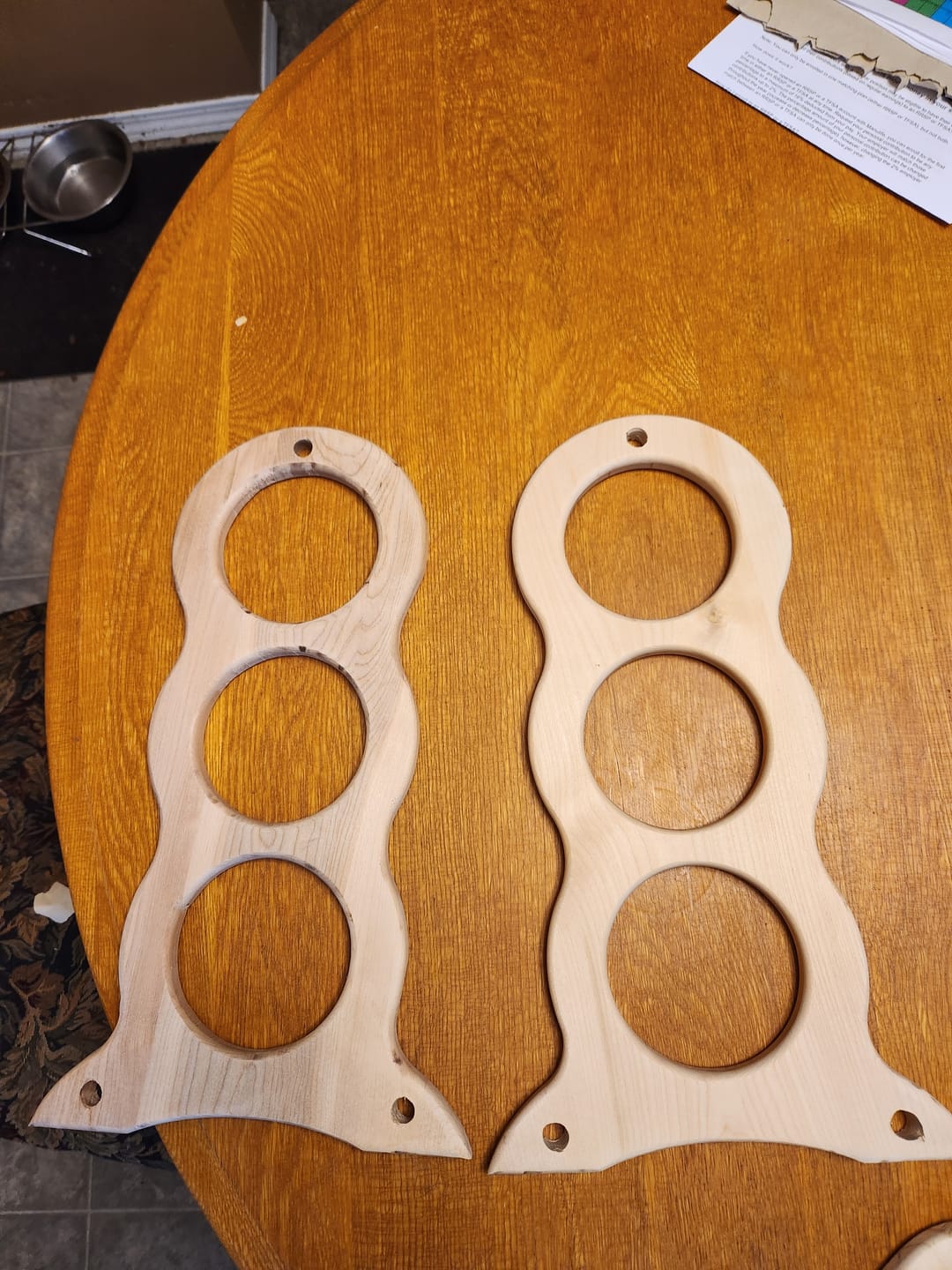 Customer photo review of 16.4x9.6" Wine Rack Style 1 Acrylic Router Template