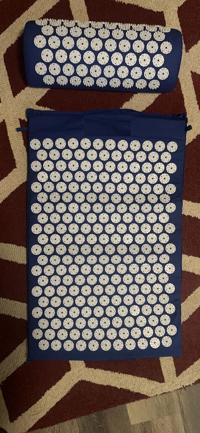Customer photo review of Acupressure Mat & Pillow Set