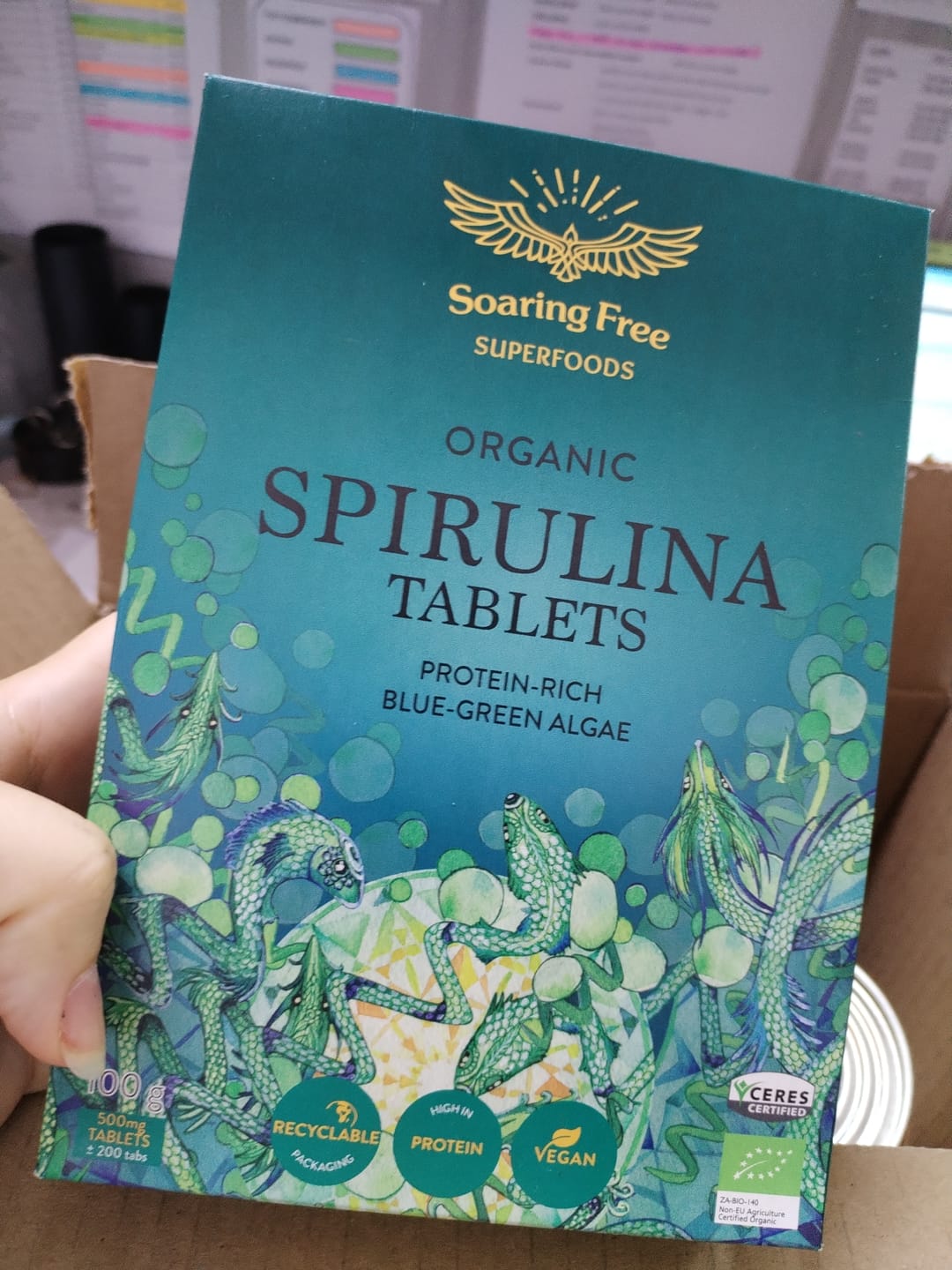 Customer photo review of Organic Spirulina (Powder & Tablets)