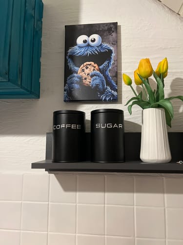 Customer photo review of Leinwandbild Keksmonster Hochformat