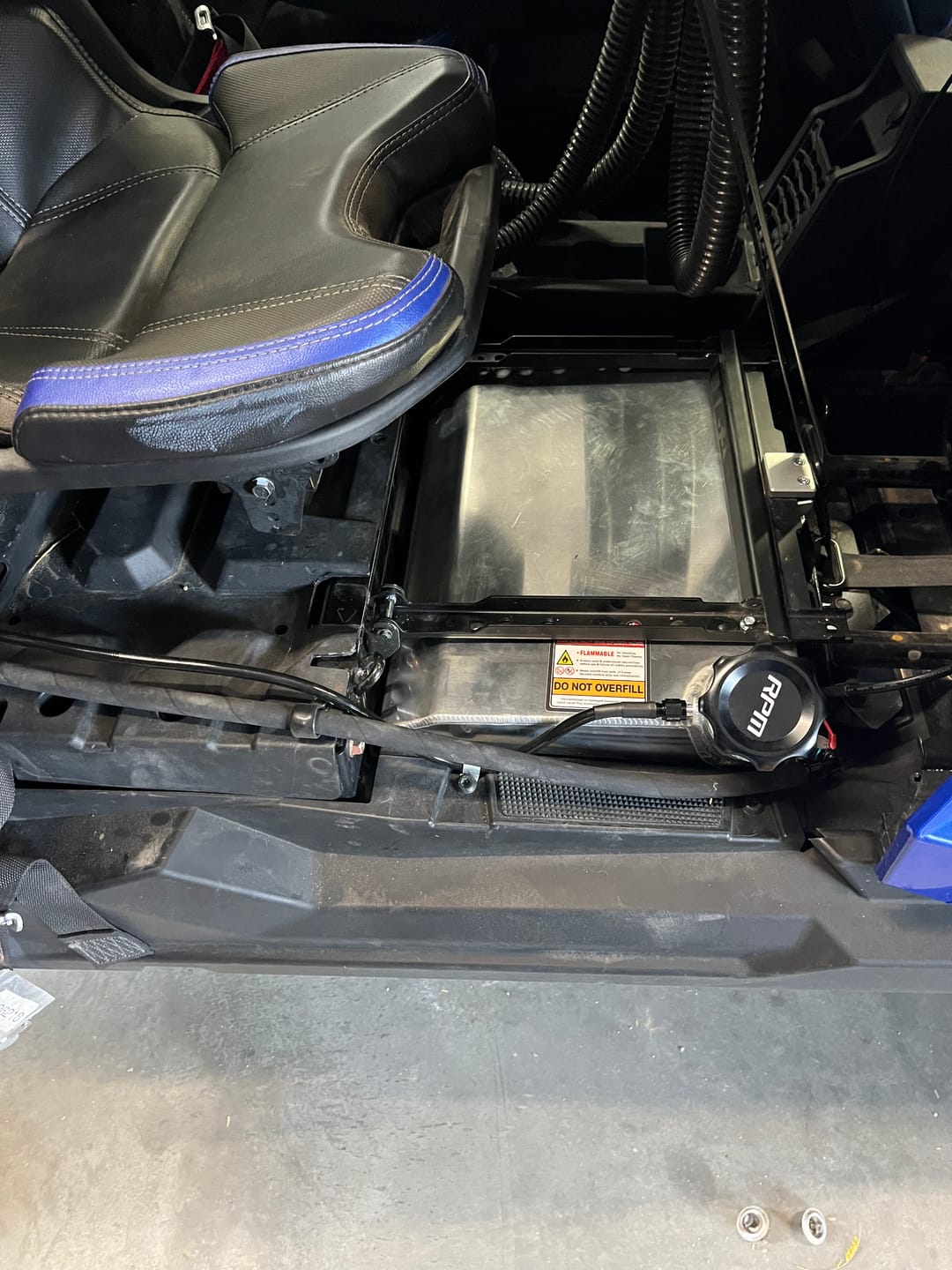 Customer photo review of RPM Pro R, Turbo R, Pro XP 4 Seat 7.5 Gallon Floor Board Fuel Tank