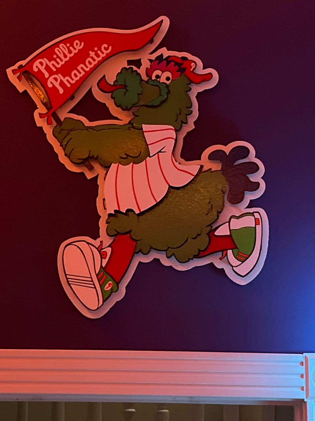 Customer photo review of Philadelphia Phillies "Phanatic" 3D Vintage Metal Wall Art