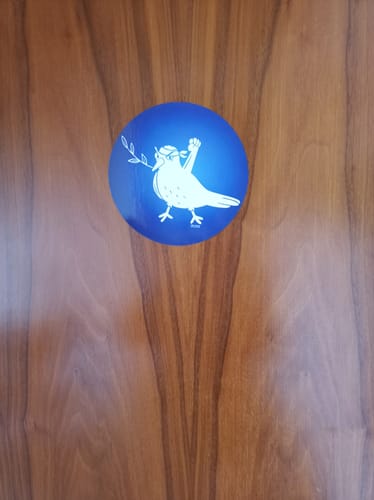 Customer photo review of GROSSE STICKER / AUFKLEBER • POWER PEACE PIGEON (10 STK.)