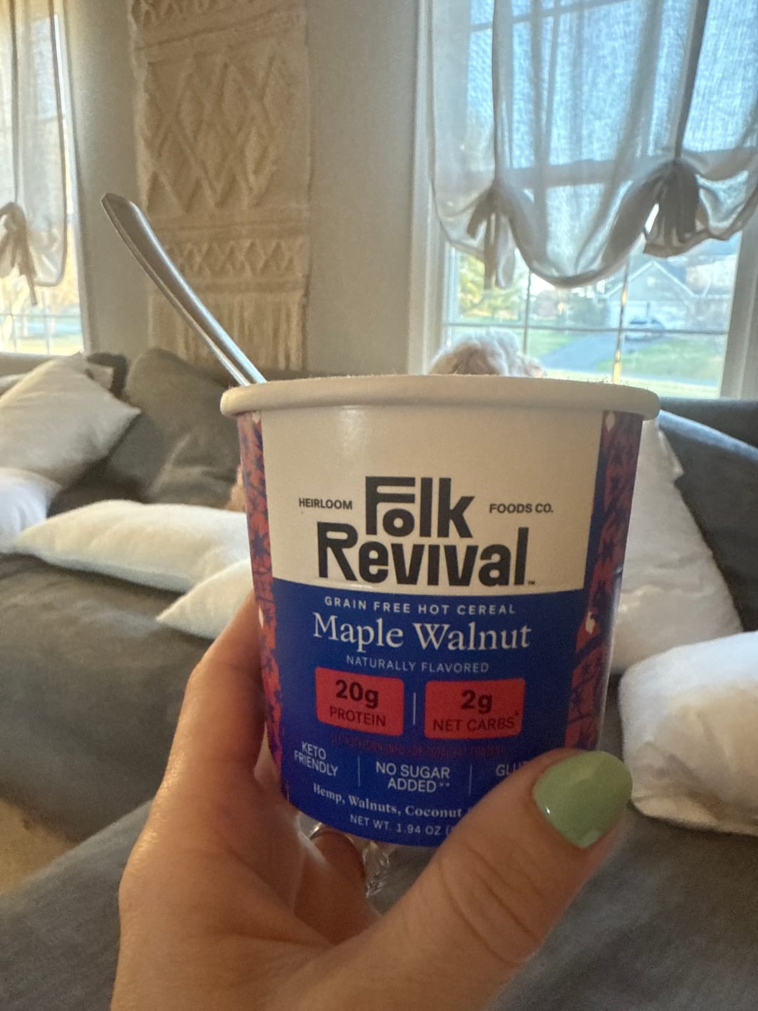 Customer photo review of Maple Walnut - Keto Instant 'Oatmeal'