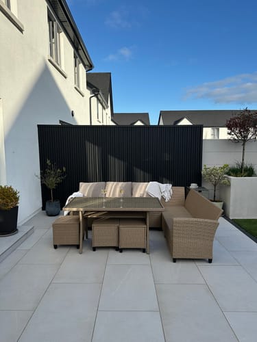 Customer photo review of Outdoor Wall Panel Black 290CM | Exterior | Garden | 3D Wood Grain