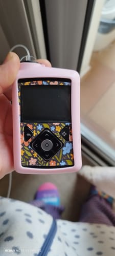 Customer photo review of Medtronic MiniMed Insulin Pump Stickers - Spring Edition