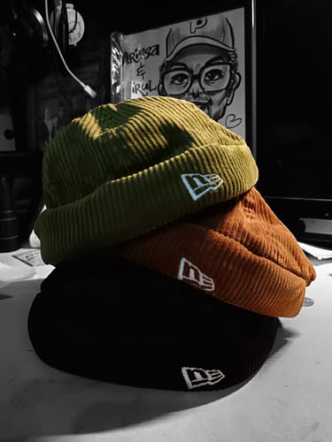 Customer photo review of Throwback Corduroy Army Green Skully