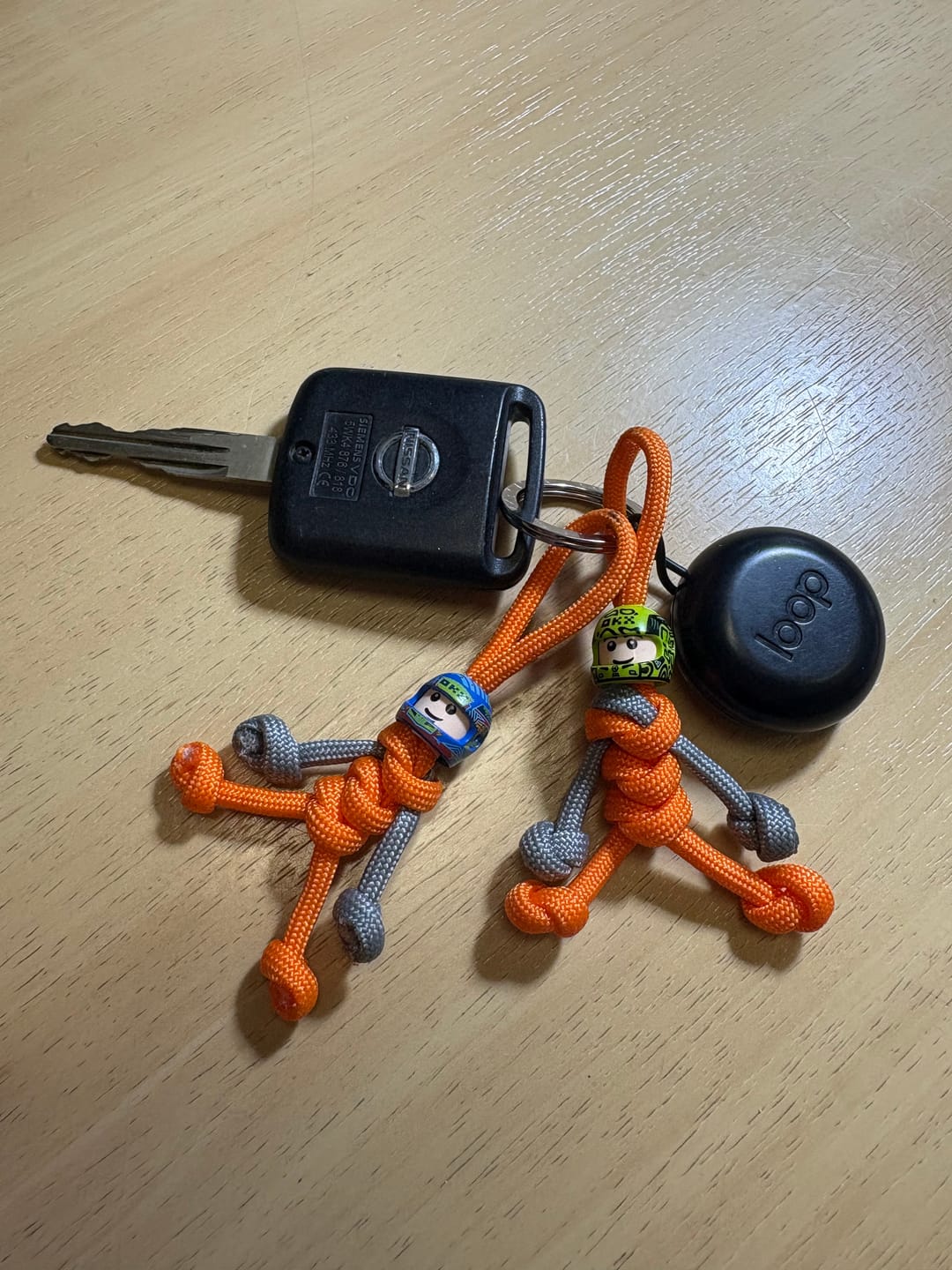 Customer photo review of Limited Edition Oscar Piastri Racing Paracord Buddy Keychain