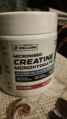 Customer photo review of Wellcore - Pure Micronised Creatine Monohydrate (122g, 33 Servings) Fruit Fusion