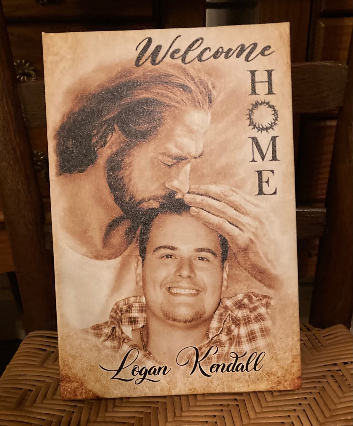 Customer photo review of Custom Canvas Prints, God Sympathy Gifts, Jesus Memorial Gift, Remembrance Gifts, Bereavement Gift, Welcome Home Jesus Canvas