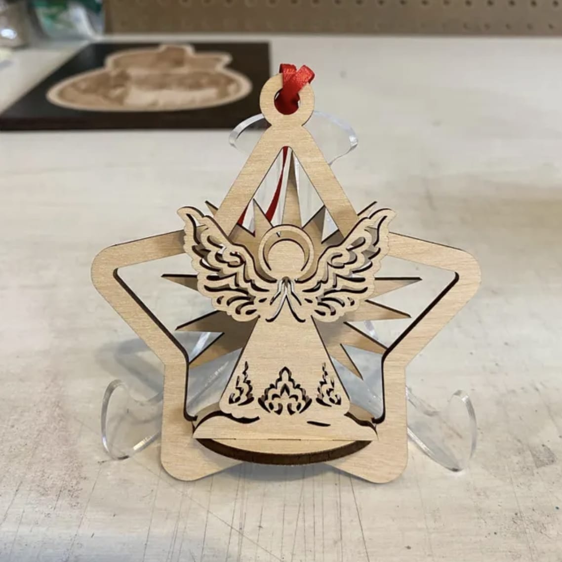Customer photo review of 3D Christmas tree ball ornaments 16 bundle laser cut svg file