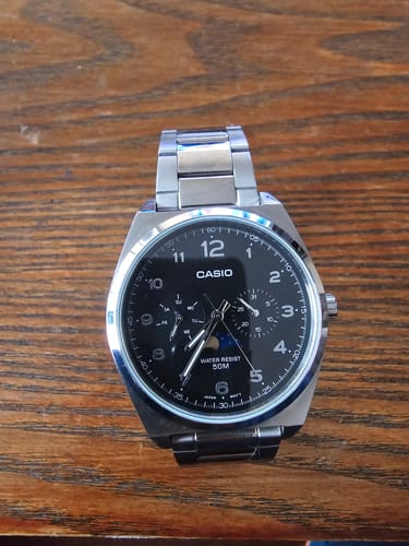 Customer photo review of Reloj Casio Análogo MTP-M300D-1AVDF Moonphase Acero 40mm